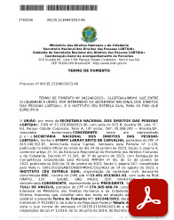 Termo(s) de Fomento; Promoção da Culinária Empreendedora para população LGBTQIA+